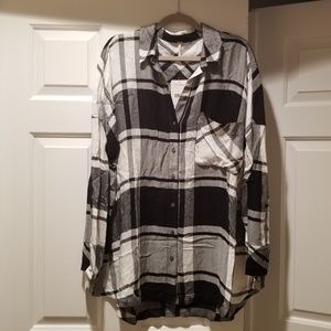 NEW - Free People Oversized Plaid Tunic - Large